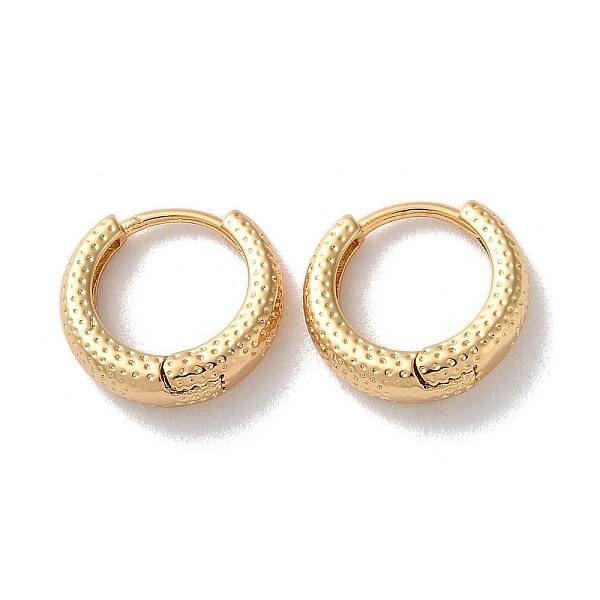 Texture Rings Brass Hoop Earrings for Women