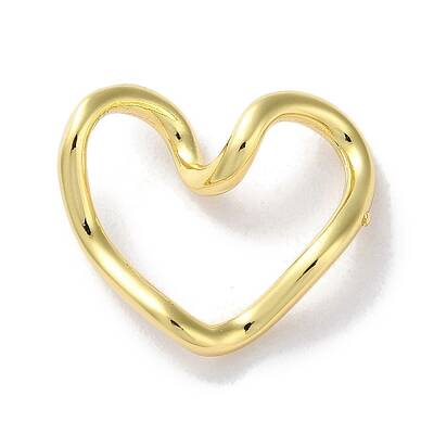 Rack Plated Brass Heart Links