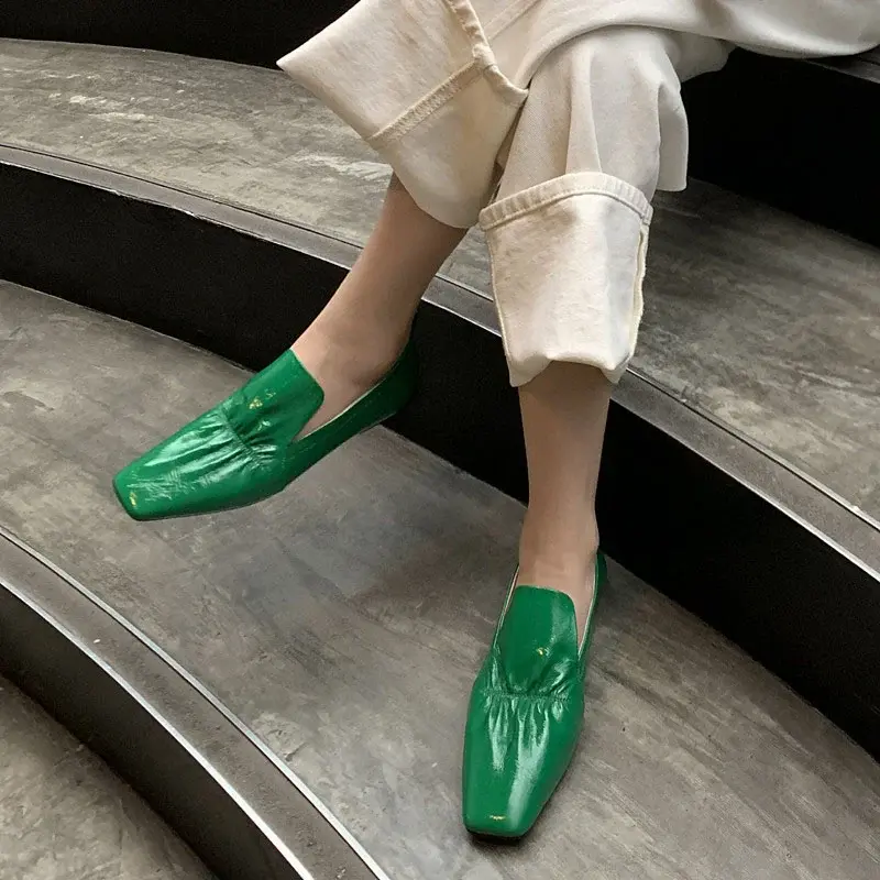 CHIKO Bohdana Square Toe Block Heels Loafer Flats