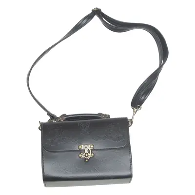Womens Crossbody Bag Black Leather 90s