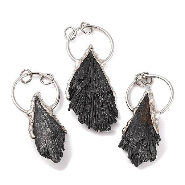 Natural Black Tourmaline Big Pendants