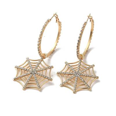 Halloween Alloy Tassels Hoop Earrings