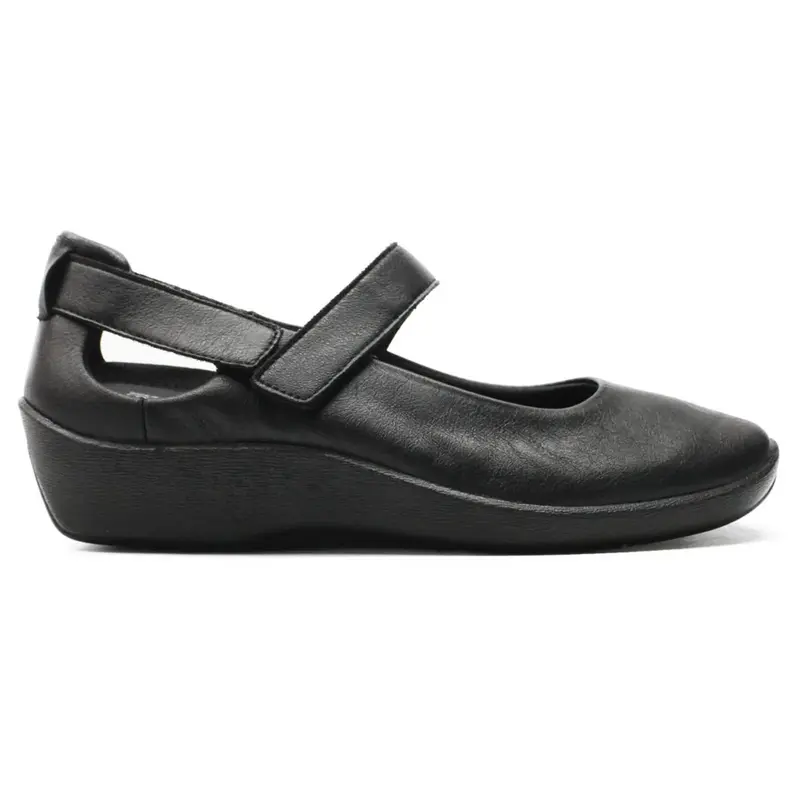 Arcopedico L51 Leather Women's Hook and loop Shoes - Black - Size:US 9 Women