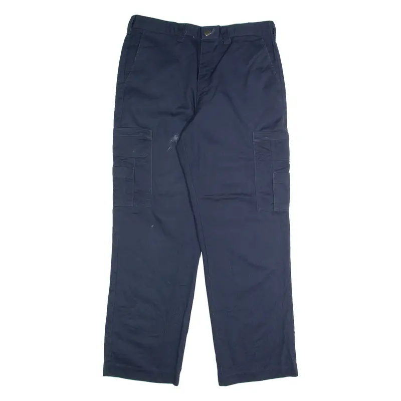 DICKIES Cargo Mens Trousers Blue Regular Straight W34 L32