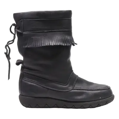 CABELA'S Snow Boots Black Leather Womens UK 7.5