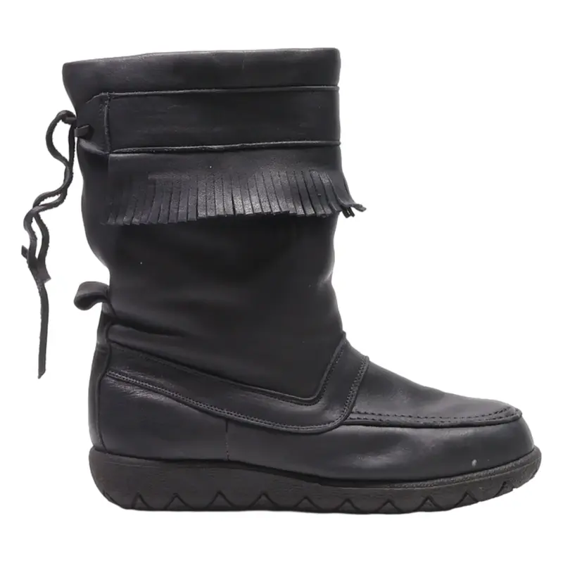 CABELA'S Snow Boots Black Leather Womens UK 7.5