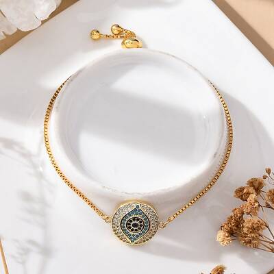 Adjustable Brass Box Chain Bolo Bracelets