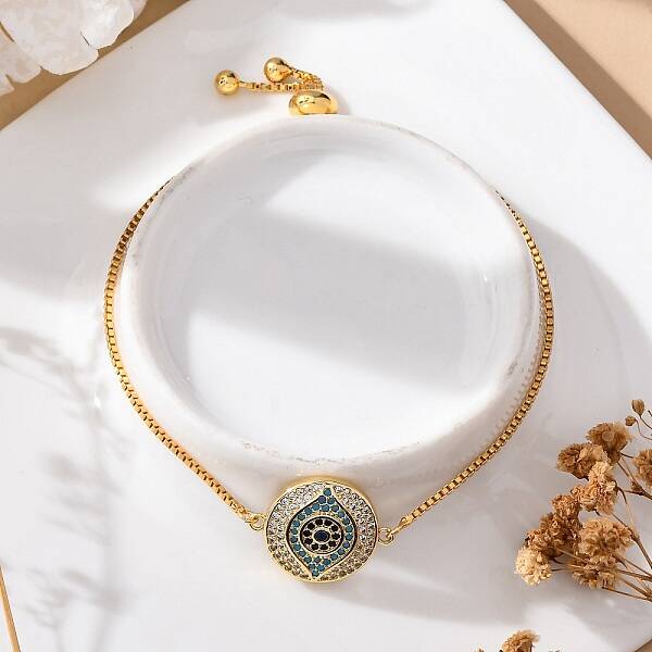 Adjustable Brass Box Chain Bolo Bracelets