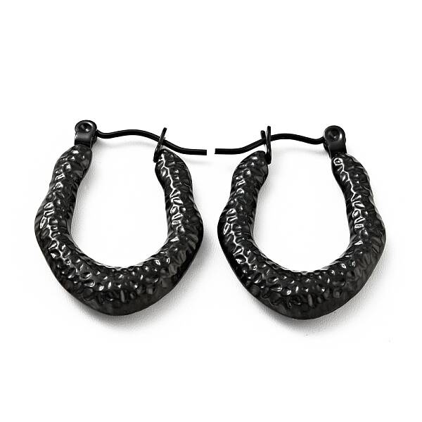 Ion Plating(IP) 304 Stainless Steel Teardrop Chunky Hoop Earrings for Women