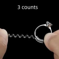 Transparent Coil Adjusters, 3 Counts/set Fashionable Adjustment Ring Adjusters for Women & Men, Adjuster Rings Jewelry, Prote...