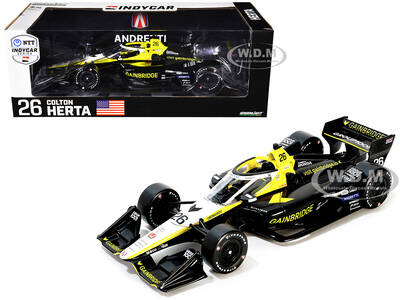Dallara IndyCar #26 Colton Herta Gainbridge Andretti Autosport (Road Course Configuration) NTT IndyCar Series (2024) 1/18 Die...