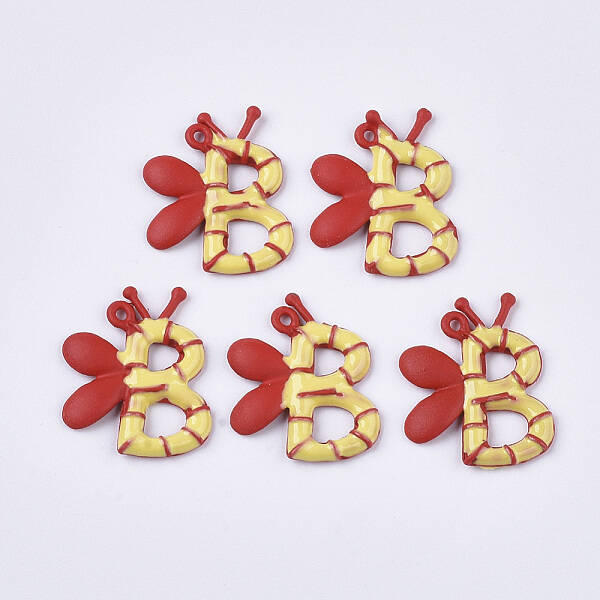 Spray Painted Alloy Pendants