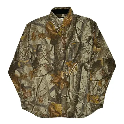Walls Camo Patterned Shirt - Large Khaki Cotton | Size: large