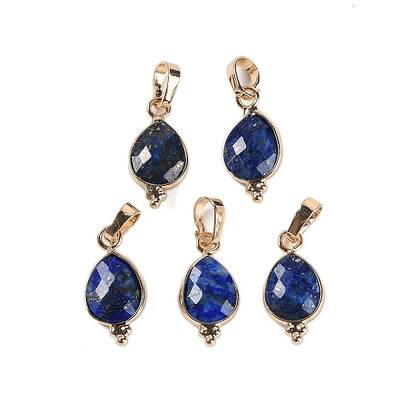 Natural Lapis Lazuli Faceted Pendans