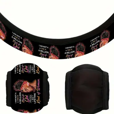 Universal Car Steering Wheel Cover Interior Set, Car Steering Wheel Cover Armrest Pad Shoulder Protector Water Coaster, Car I...