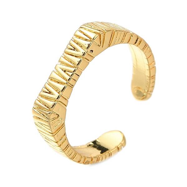 Rack Plating Brass Open Cuff Rings for Women