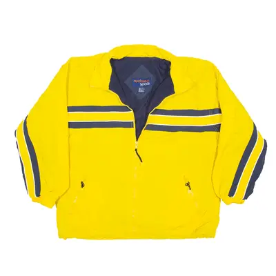 NY CLASSICS SPORTS Fleece Lined Jacket Yellow Nylon 90s Mens XL