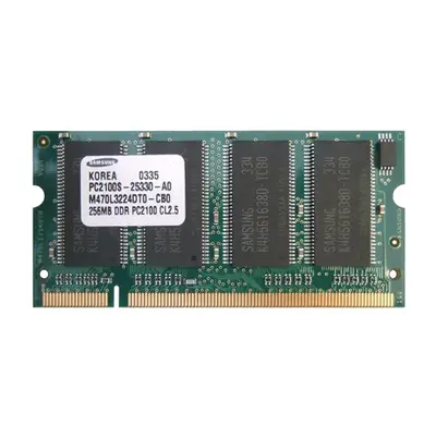 M470L3224DTO-CB0 Samsung 256MB DDR-266MHz SODIMM 2Rx16 CL2.5 Memory