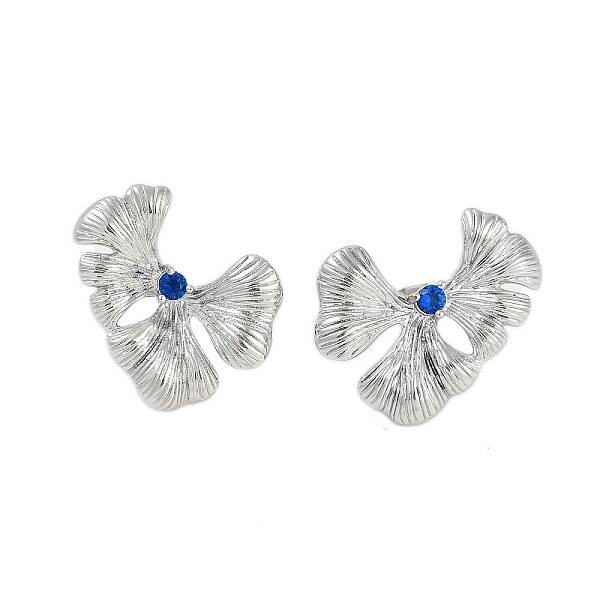 304 Stainless Steel Leaf Stud Earrings for Women