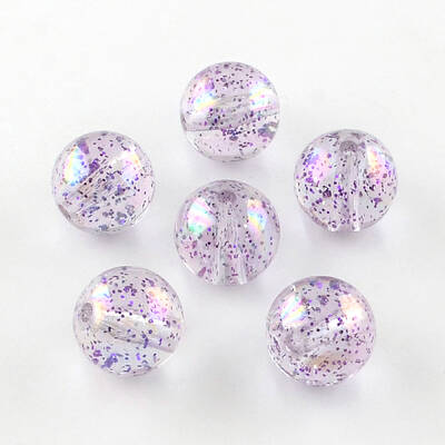 Round AB Color Transparent Acrylic Beads