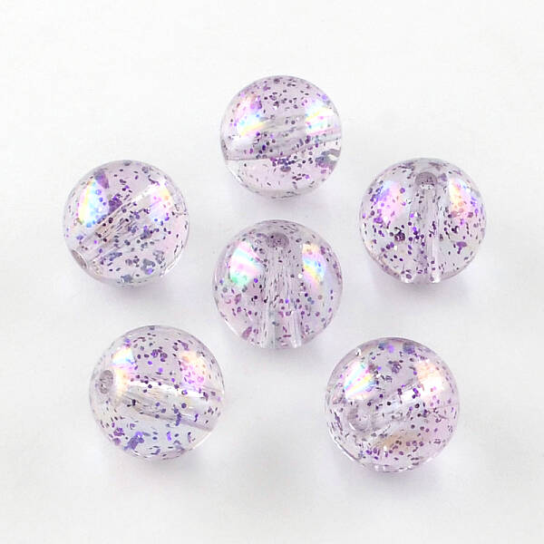 Round AB Color Transparent Acrylic Beads