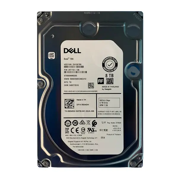 92MDW Dell 8TB 6Gb/s SATA 7200 3.5-Inch Hard Drive