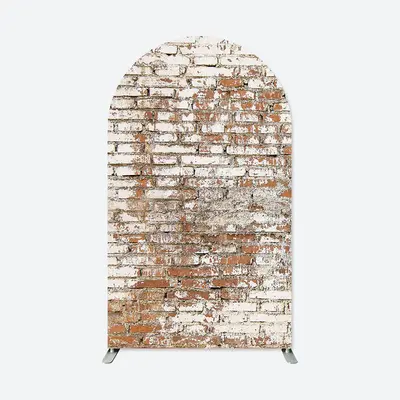Aperturee Vintage Brick Wall Party Semicircle Arch Backdrop | Circle Arch Backdrop Diy | Diy Arch Backdrop Cover | Diy Round ...