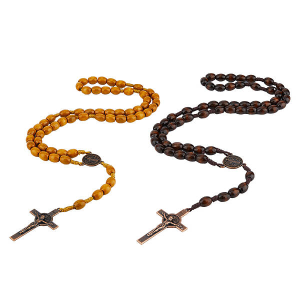 2Pcs 2 Colors Alloy Religion Crucifix Cross Pendant Necklaces Set