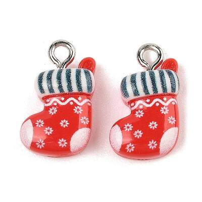 Christmas Theme Opaque Resin Pendants