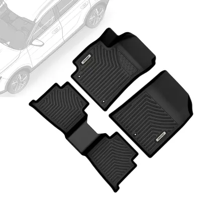 OEDRO Floor Mats for 2021-2025 Kia Seltos, All-Weather TPE Custom Fit Car Floor Liners, Heavy-Duty, Waterproof, Anti-Slip, Ea...