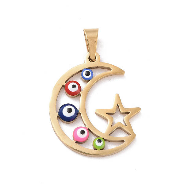PVD Vacuum Plating 304 Stainless Steel Enamel Pendants