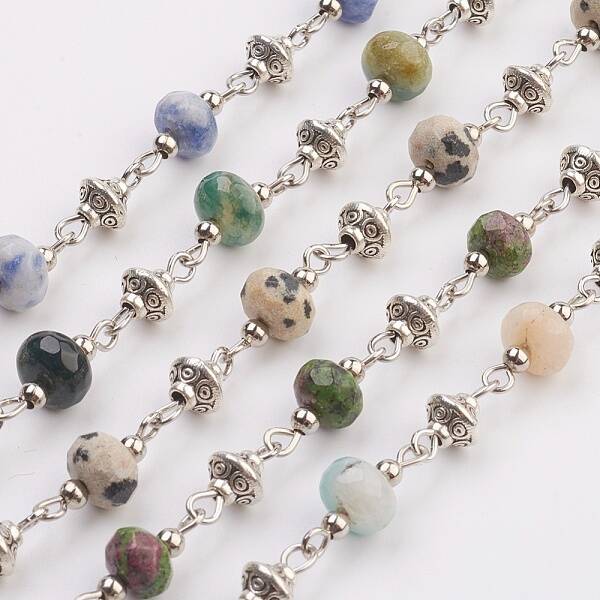 Natural Gemstone Beads Handmade Chains