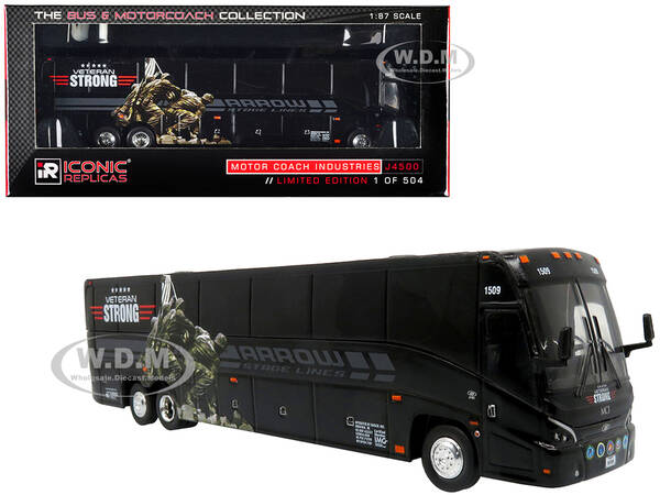 MCI J4500 Coach Bus Arrow Stage Lines - Veteran Strong Black The Bus & Motorcoach Collection Limited Edition to 504 pieces Wo...