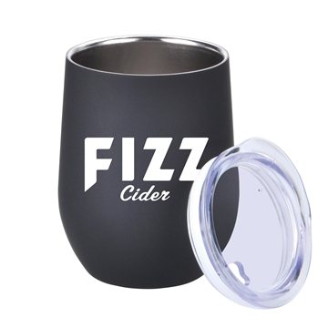 25 Customized 12 oz Rubberized Finish Stainless Steel Stemless ...
