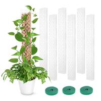 Plastic Moss Pole for Plants Monstera, Stackable Plant Support for Indoor Climbing Plants, Clear Plant Poles with 15FT Garden...