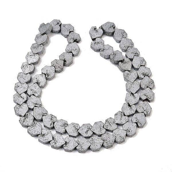Electroplated Natural Lava Rock Beads Strands