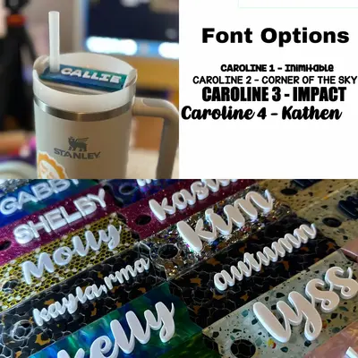 Topper Tags for Stanley Tumblers (Put Personalization In Order Notes at Checkout!)