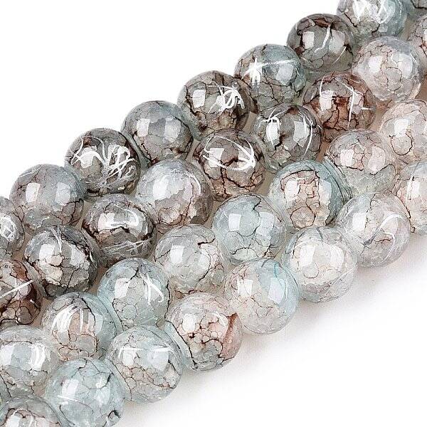Drawbench Crackle Glass Beads Strands