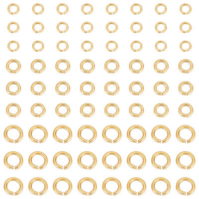 120Pcs 3 Styles 304 Stainless Steel Open Jump Rings