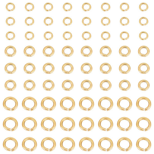 120Pcs 3 Styles 304 Stainless Steel Open Jump Rings