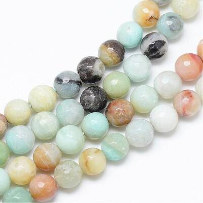 Natural Flower Amazonite Bead Strands