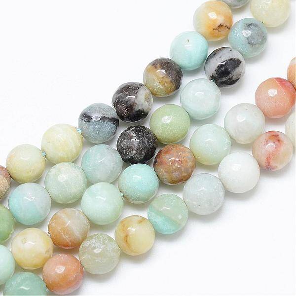 Natural Flower Amazonite Bead Strands