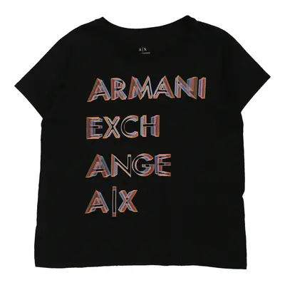 Armani Exchange Spellout T-Shirt - Large Black Cotton | Size: large