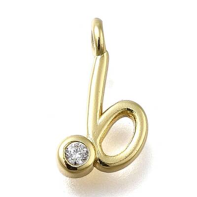 Brass Micro Pave Cubic Zirconia Pendants