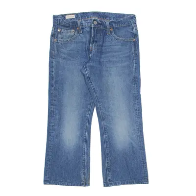 LEVI'S Crop 527 Big E Jeans Blue Denim Straight Stone Wash Womens W30 L22