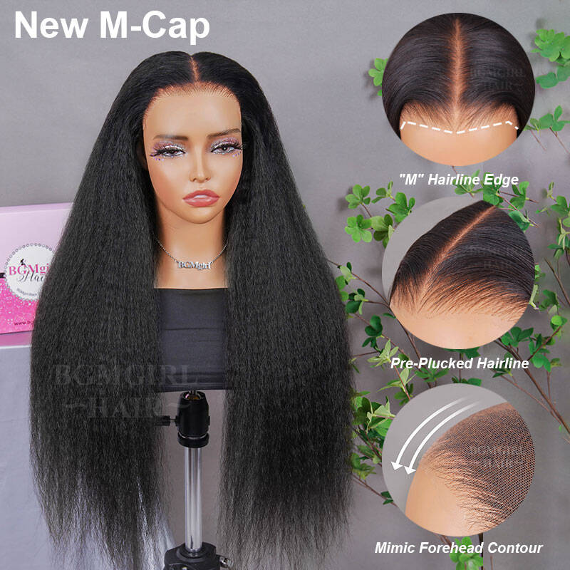 M-cap Kinky Straight / Yaki Straight 9x6 Wear Go Wig HD Lace