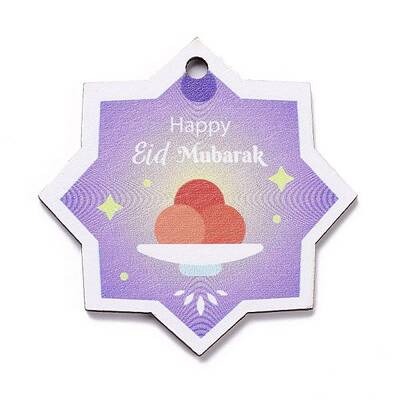 Eid Mubarak theme Wood Pendants