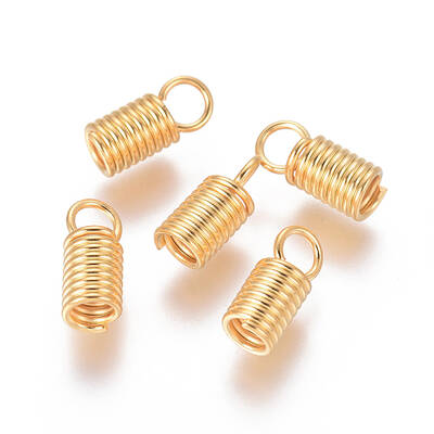 PVD Vacuum Plating 304 Stainless Steel Coil Cord Ends