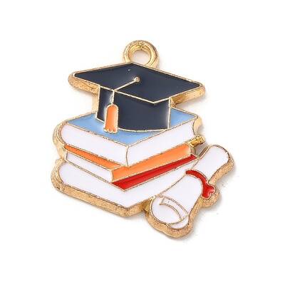 Graduation Season Alloy Enamel Pendants