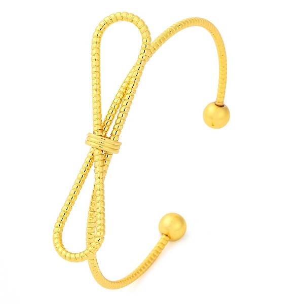Bowknot Brass Cuff Bangles for Women